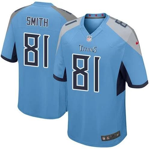 Men Tennessee Titans 81 Jonnu Smith Nike Light Blue Vapor Limited NFL Jersey